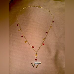 Virginia Tech University silver necklace